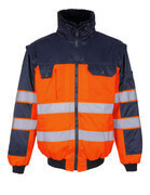 00920-660-141 Chaqueta de piloto - naranja de alta vis./azul marino