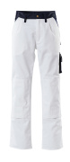 00979-430-61 Pantalones con bolsillos para rodilleras - blanco/azul marino