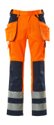 09131-860-141 Pantalones con bolsillos tipo funda - naranja de alta vis./azul marino