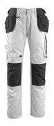 14031-203-0618 Pantalones con bolsillos tipo funda - blanco/antracita oscuro