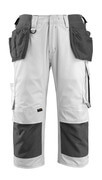 14349-442-0618 Pantalones ¾, bolsillos tipo funda - blanco/antracita oscuro