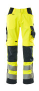 15579-860-14010 Pantalones con bolsillos para rodilleras - naranja de alta vis./azul marino oscuro