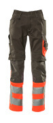 15679-860-01014 Pantalones con bolsillos para rodilleras - azul marino oscuro/naranja de alta vis.