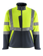 15902-253-17010 Chaqueta Softshell - amarillo de alta vis./azul marino oscuro
