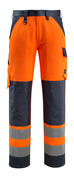 15979-948-17010 Pantalones con bolsillos para rodilleras - amarillo de alta vis./azul marino oscuro