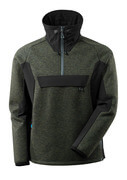 17005-309-01009 Chaqueta de punto con media cremallera - azul marino oscuro/negro