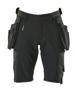 17149-311-09 Pantalones cortos con bolsillos tipo funda - negro