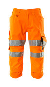 17549-860-14 Pantalones con longitud de ¾ con bolsillos para rodilleras - naranja de alta vis.
