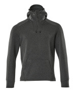 17684-319-09 Sudadera con capucha con media cremallera - negro