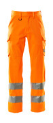 18879-860-14 Pantalones con bolsillos de muslo - naranja de alta vis.