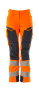 19078-511-14010 Pantalones con bolsillos para rodilleras - naranja de alta vis./azul marino oscuro
