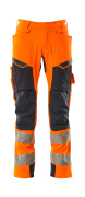 19279-510-14010 Pantalones con bolsillos para rodilleras - naranja de alta vis./azul marino oscuro