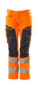 19578-236-14010 Pantalones con bolsillos para rodilleras - naranja de alta vis./azul marino oscuro