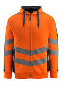 50138-932-14010 Sudadera con capucha con cremallera - naranja de alta vis./azul marino oscuro