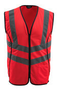 50145-982-222 Chaleco de tráfico - rojo de alta vis.