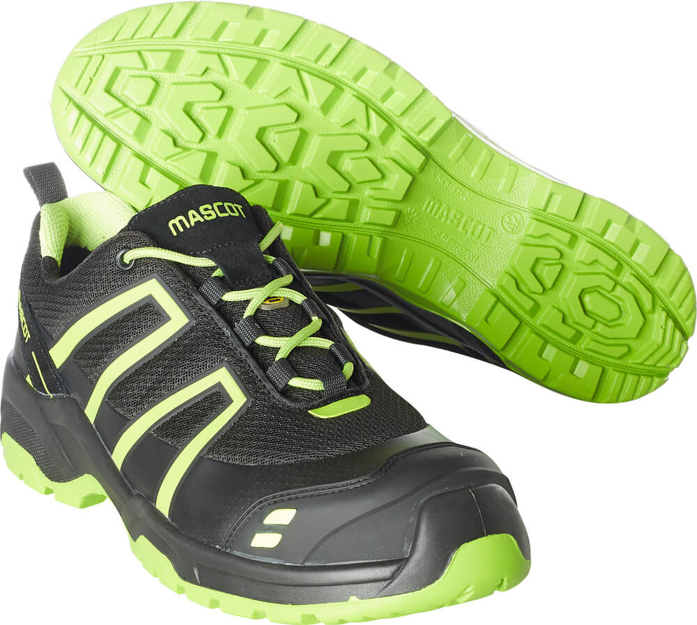 F0124-773-0917 Zapatos de seguridad - negro/amarillo de alta vis.
